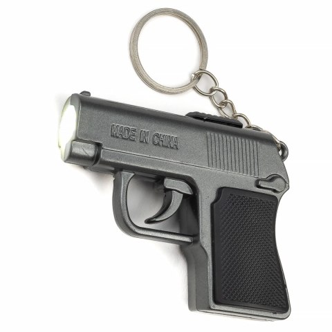 Brelok 15szt zestaw pistolet latarka z laserem | B-2252