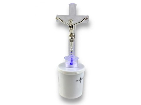 Wkład 12szt. LED duży KRZYŻ BLUE z bateriami 2xR14 Wkład 12szt. LED duży KRZYŻ BLUE z bateriami 2xR14