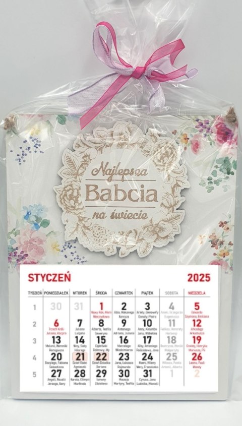 Kalendarz 2025 Najlepsza Babcia na świecie Kalendarz 2025 Najlepsza Babcia na świecie