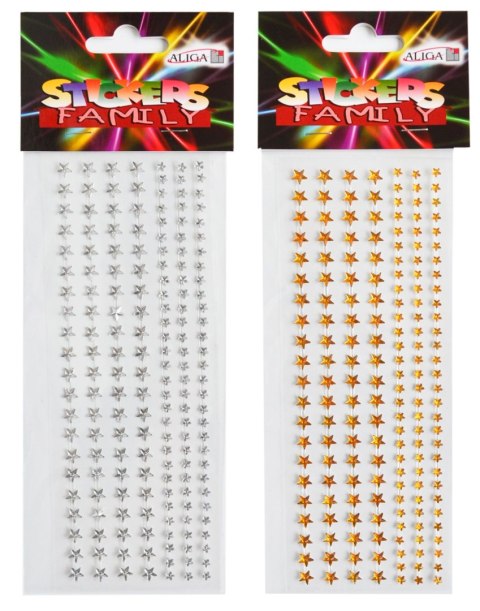 Naklejki gwiazdki złoto/srebro NK-4584 Naklejki gwiazdki złoto/srebro NK-4584