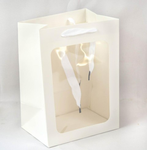 Torba papierowa biała 12szt. 18x25cm | 0582 Torba papierowa biała 12szt. 18x25cm | 0582
