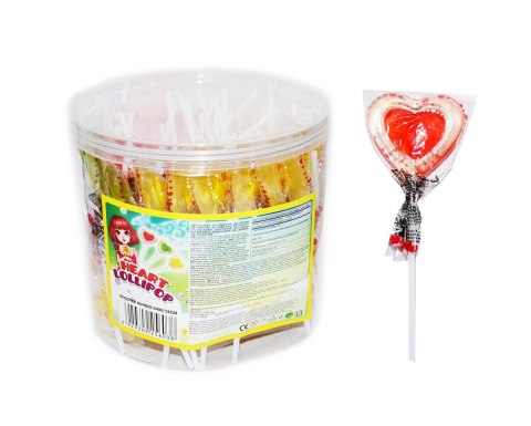 Lizaki serce 15g HEART LOLLIPOP 50 szt. Lizaki serce 15g HEART LOLLIPOP 50 szt.