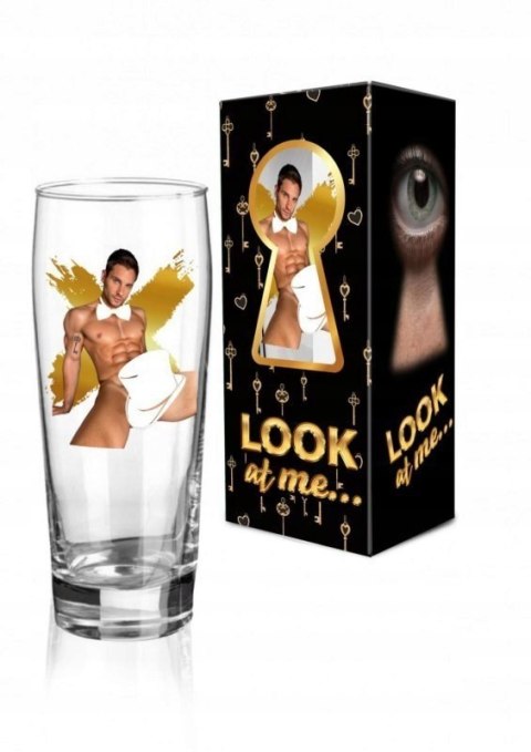 Szklanka do piwa 500 ml - Mężczyźni LOOK AT ME Szklanka do piwa 500 ml - Mężczyźni LOOK AT ME