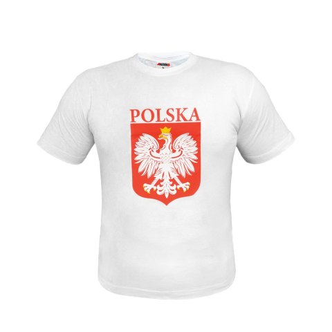Koszulka z nadrukiem "Biało-Czerwoni" biała - rozmiar L Koszulka z nadrukiem "Biało-Czerwoni" biała - rozmiar L