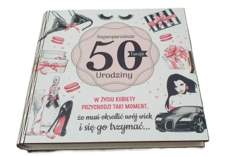 Pudełko na pieniądze 16 x 16cm kwadratowa 50-tka kolor PANI GADŻET 3308-PIG50