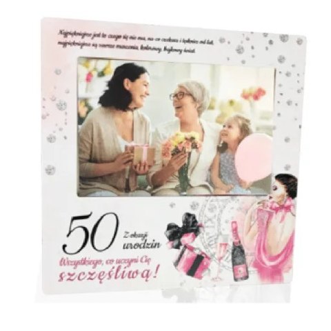 Ramka na zdjęcia kolor 10 x 15 ELEGANT PANI na 50-te urodziny 3310-EPI50 Ramka na zdjęcia kolor 10 x 15 ELEGANT PANI na 50-te urodziny 3310-EPI50