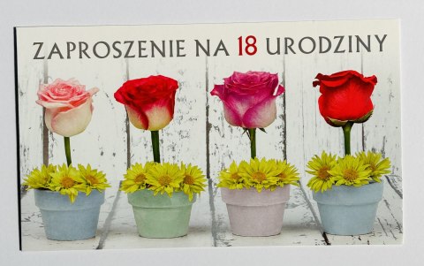 Zaproszenia 10szt ''18-NASTKA'' Zaproszenia 10szt ''18-NASTKA''