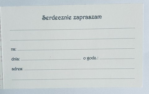 Zaproszenia 10szt ''18-NASTKA'' Zaproszenia 10szt ''18-NASTKA''