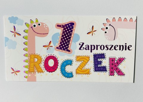 Zaproszenia na roczek 10szt. + koperta Zaproszenia na roczek 10szt. + koperta