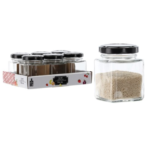 Słoiczek kwadratowy 6szt. z metalową zakrętką 150ml Słoiczek kwadratowy 6szt. z metalową zakrętką 150ml