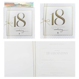 Zaproszenie 5szt. Urodziny 18 (osiemnastka) ZP-039