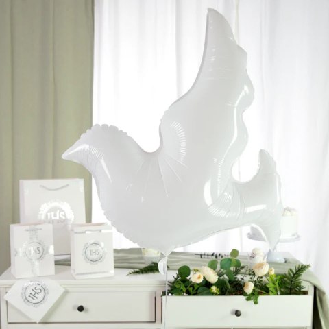 Balon foliowy Gołąb biały 45cm 132555