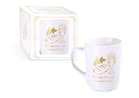 Kubek ceramiczny w kartoniku KOMUNIA KIELICH Z CHLEBEM B2 Kubek ceramiczny w kartoniku KOMUNIA KIELICH Z CHLEBEM B2