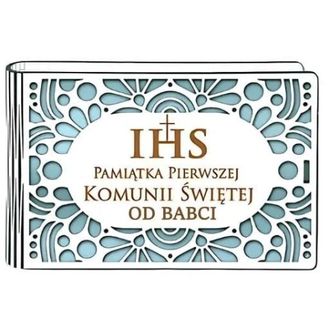 Pudełko na pieniądze banknotówka KOMUNIA - od BABCI - Ażur 3302A-KOM3N-B Pudełko na pieniądze banknotówka KOMUNIA - od BABCI - Ażur 3302A-KOM3N-B