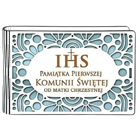 Pudełko na pieniądze banknotówka KOMUNIA - od MATKI CHRZESTNEJ - Ażur 3302A-KOM3N-MC Pudełko na pieniądze banknotówka KOMUNIA - od MATKI CHRZESTNEJ - Ażur 3302A-KOM3N-MC