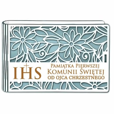 Pudełko na pieniądze banknotówka KOMUNIA - od OJCA CHRZESTNEGO - Ażur 3302A-KOM2N-OC Pudełko na pieniądze banknotówka KOMUNIA - od OJCA CHRZESTNEGO - Ażur 3302A-KOM2N-OC