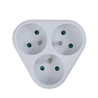 Rozgałęźnik elektryczny z uziemieniem 3 gniazda ELK303W