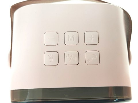 Karaoke, zestaw 2 mikrofonów z głośnikiem bluetooth 8,5 x 8,5 x 7cm z kablem USB