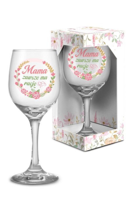 Kieliszek do wina 220ml Mama ma zawsze rację Kieliszek do wina 220ml Mama ma zawsze rację