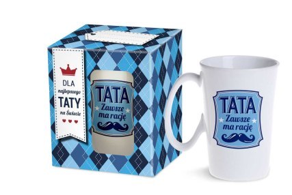 Kubek 300 ml Tata zawsze ma rację Kubek 300 ml Tata zawsze ma rację