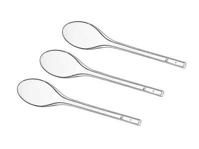 Łyżeczki wielokrotnego użytku 12,5cm transparentne 50szt. 00-12 Łyżeczki wielokrotnego użytku 12,5cm transparentne 50szt. 00-12