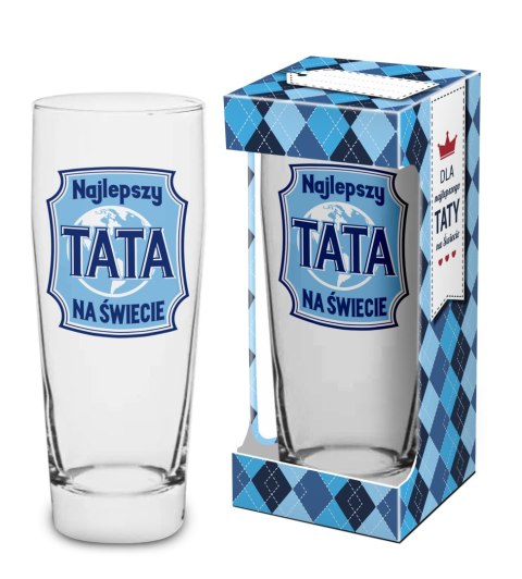 Szklanka do piwa 500 ml - Najlepszy Tata na świecie Szklanka do piwa 500 ml - Najlepszy Tata na świecie