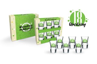 Zestaw 6 kieliszków 35ml green 18
