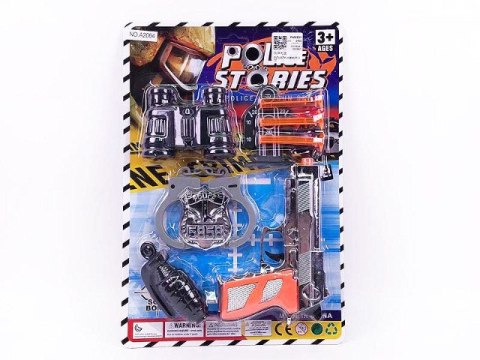 Zestaw policyjny na blistrze 31,5 x 21,5 cm BBRO5665 Zestaw policyjny na blistrze 31,5 x 21,5 cm BBRO5665