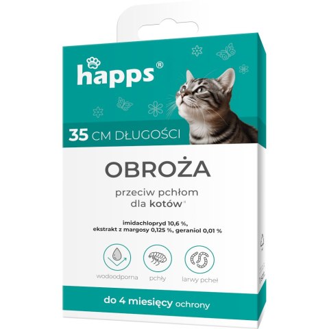 Obroża przeciw pchłom dla kota - happs
