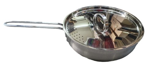 Patelnia rondel stal z pokrywką grube dno 24cm 2,8l CONSUS | 007M