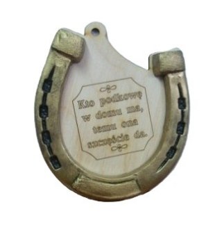 Podkowa na sklejce + napis 6365 , 11,5 x 10,5 cm nr24