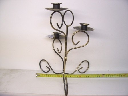 Świecznik metalowy 3-ramienny | 1037
