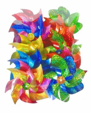 Wiatrak 10szt hologramowy duży