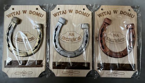 Deska na klucze wieszak PODKOWA 21x12,5cm NR.9