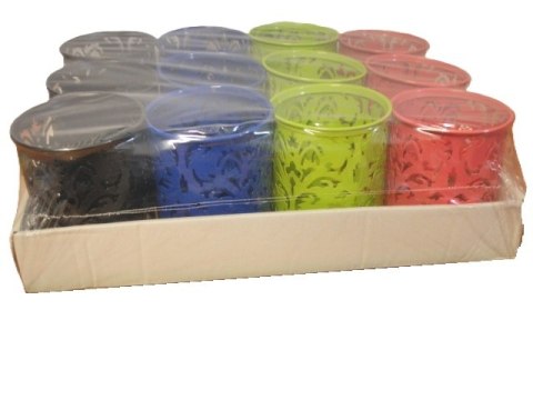 Pojemnik organizer świecznik metalowy ażurowy mix kolorów