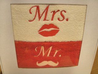 Ręcznik haftowany 50X100 2szt w pudełku WALENTYNKA 7846