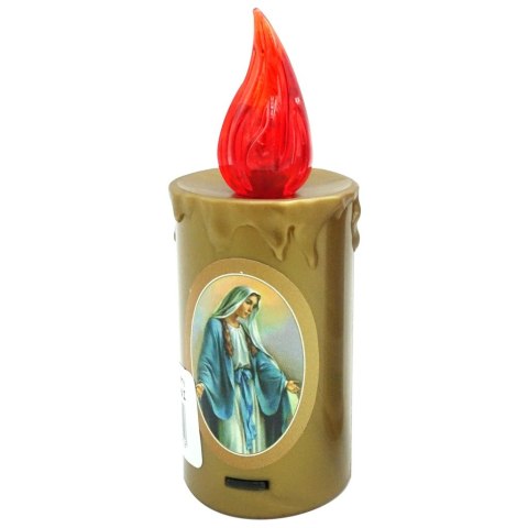 Znicz na baterie TERCIO MINI złoty święte motywy