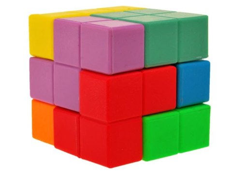 Magiczna kolorowa KOSTKA typu Tetris | GR0153
