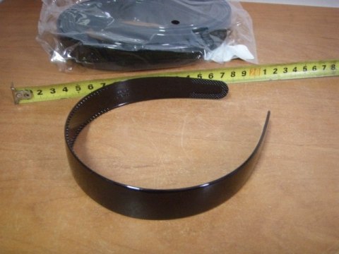 Opaska 12szt czarna szeroka A-9237
