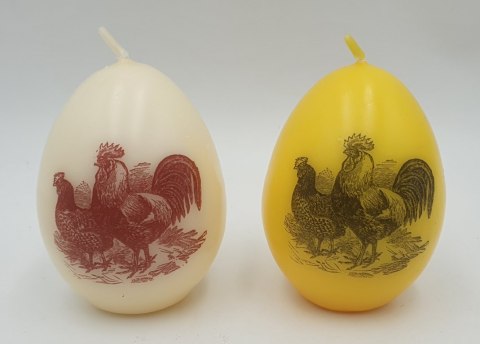 Świeca jajko VINTAGE KOGUT 047647