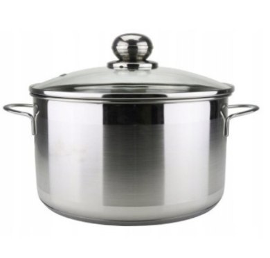 Garnek 6,1l ze stali nierdzewnej + szklana pokrywka fi-24 CITY
