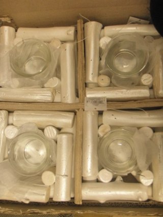 Świecznik biały na tea light 4szt. | TG13123