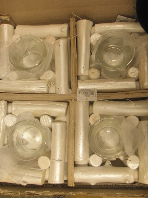 Świecznik biały na tea light 4szt. | TG13123