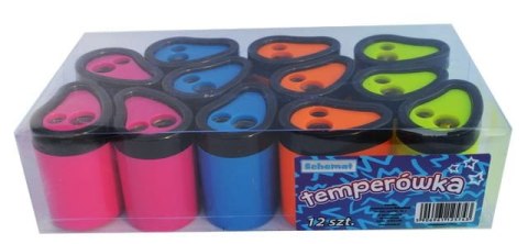 Temperówka podwójna 12szt. z pojemnikiem | 5743