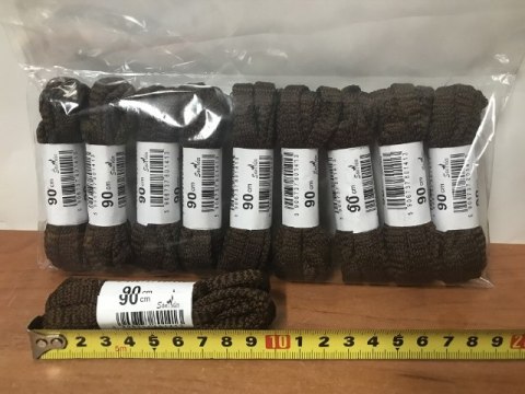 Sznurowadła 10par BRĄZOWE 90cm