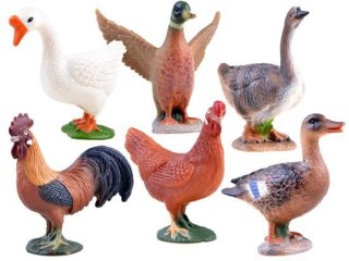 Kogut gęś kaczka zwierzęta domowe figurka 5,5x 5,5x2,5cm | ZA3387