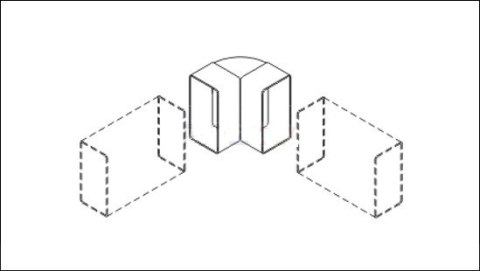 Kolanko pionowe płaskie 007-0222 D/KPI 110X55 Dospel