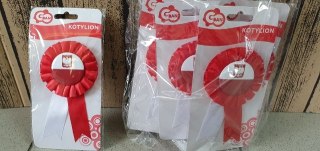 Kotylion 10szt. BIAŁO-CZERWONY Polska | YH-KNBC