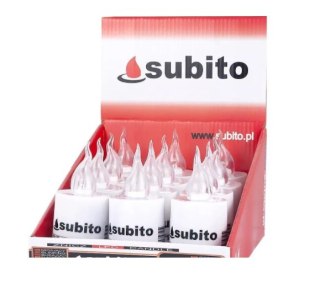 Wkład do zniczy led 12szt. 2xR6 SUBITO BIAŁY 1200h S1