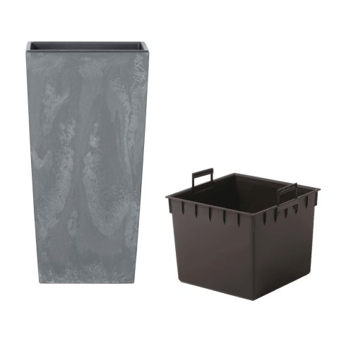 Doniczka z wkładem Urbi Square Effect 27x27x50cm MARENGO